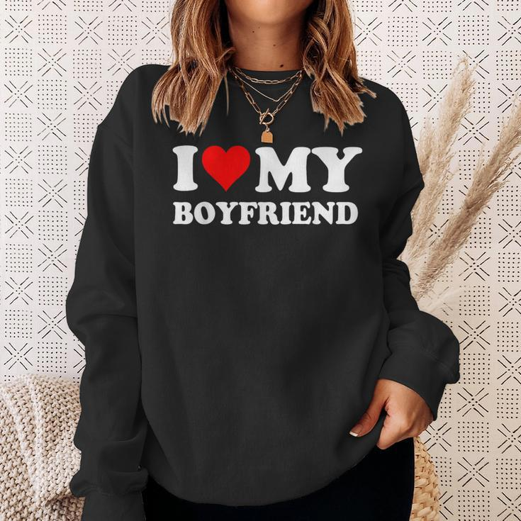 I Love My Boyfriend Bf I Heart My Boyfriend Bf Sweatshirt Gifts for Her
