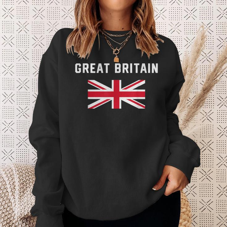 I Love Great Britain Minimalist Uk Flag Sweatshirt Gifts for Her