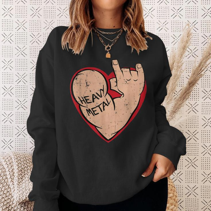 I Love Heavy Metal Heart For 80S 90S Music Lover Sweatshirt Gifts for Her