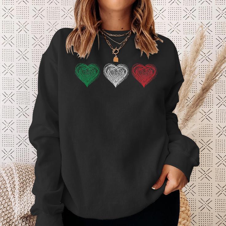 Love Italia Flag Hearts Italy Italian Italiano Sweatshirt Gifts for Her