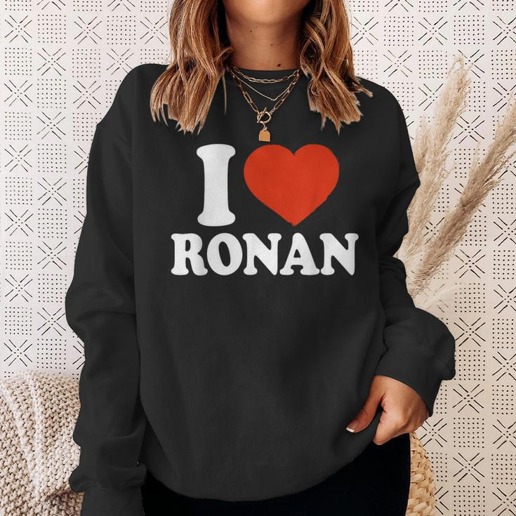 I Love Ronan I Heart Ronan Red Heart Valentine Sweatshirt Gifts for Her