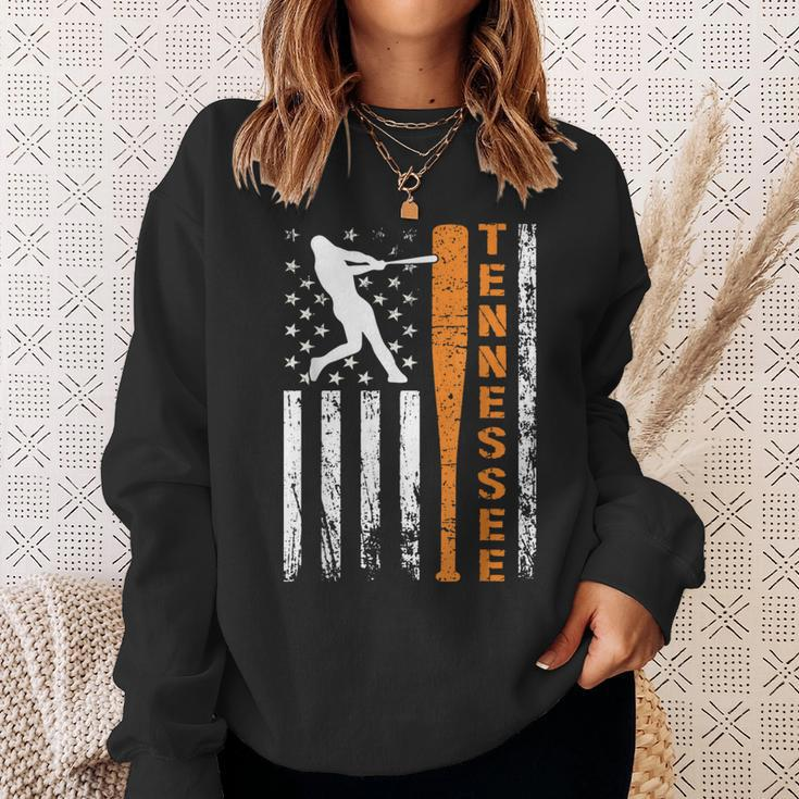 I Love Tennessee Souvenir Tennessee Us Baseball Flag 2024 Sweatshirt Gifts for Her