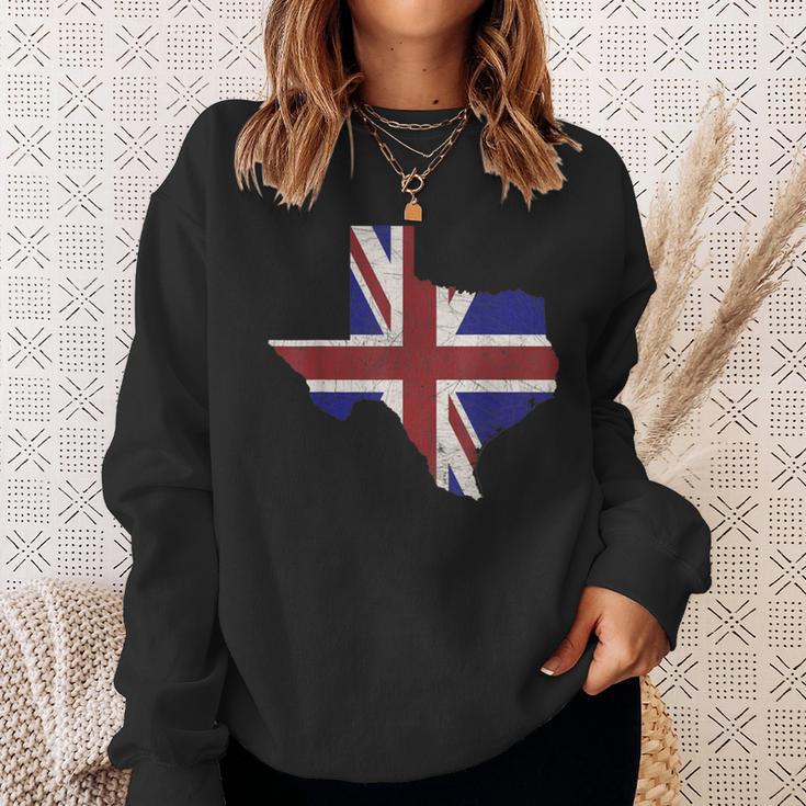 I Love Uk Texas Loves England British American In Tx Sweatshirt Gifts for Her