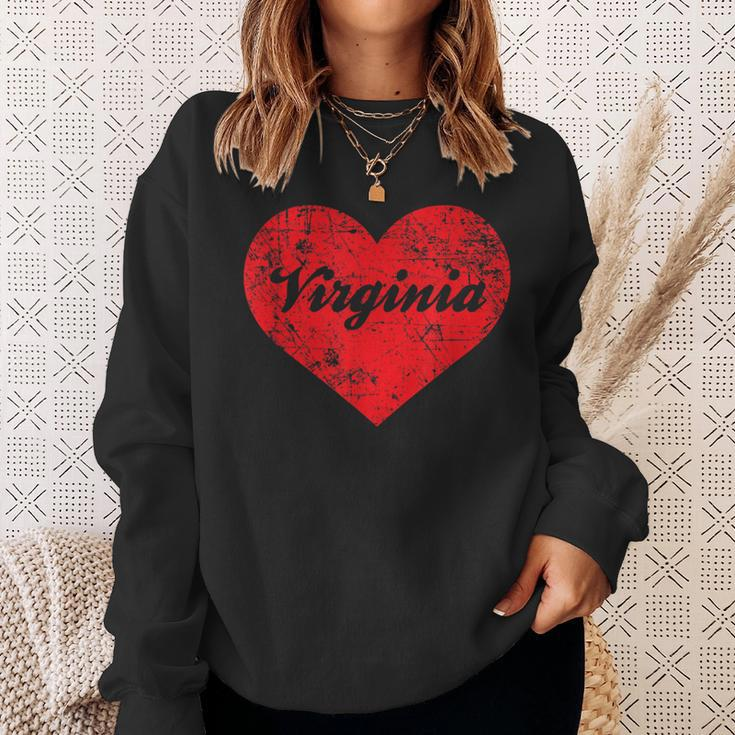 I Love Virginia Heart Southern State Pride Sweatshirt Gifts for Her