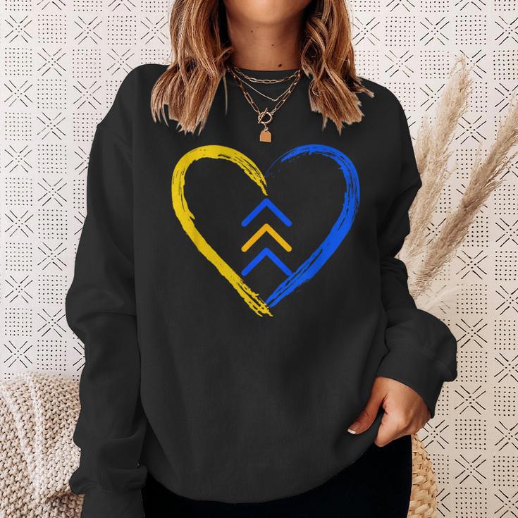 Love World Down Syndrome Awareness Day 3 Arrows In Heart Sweatshirt Gifts for Her