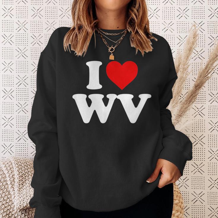 I Love Wv Heart West Virginia Sweatshirt Gifts for Her