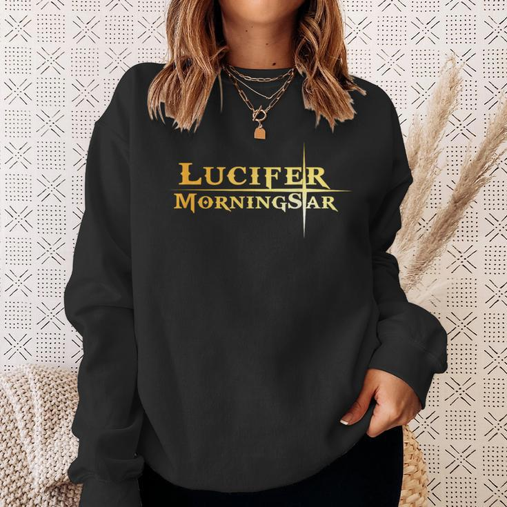Lucifer Morningstar In A Morning Star Devil Humor Joke Sweatshirt Gifts for Her