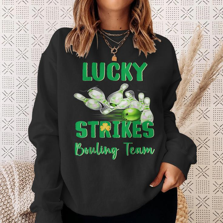 Lucky Strikes Matching Bowling Team St Patrick's Day Sweatshirt Gifts for Her