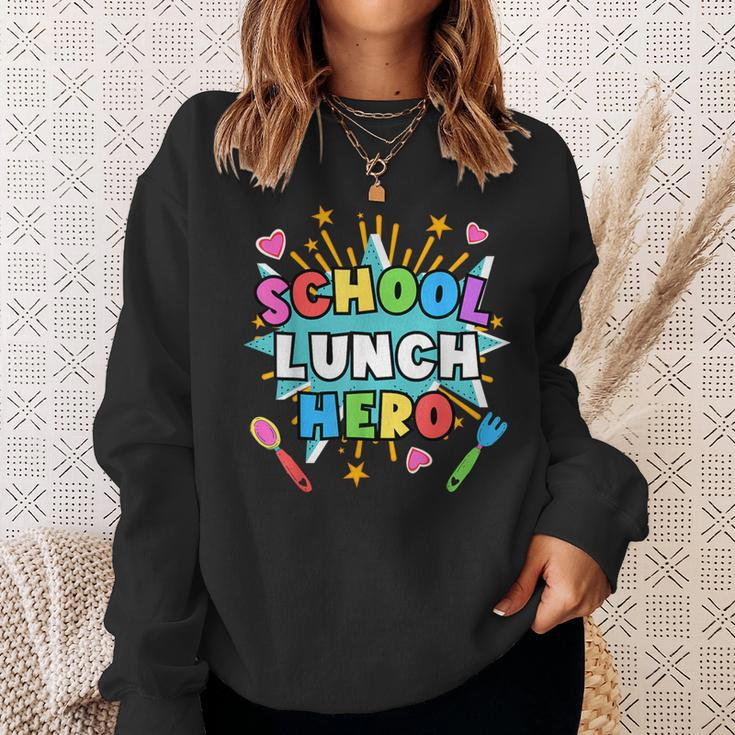 Lunch Hero Squad A Food Service Worker School Lunch Hero Sweatshirt Gifts for Her