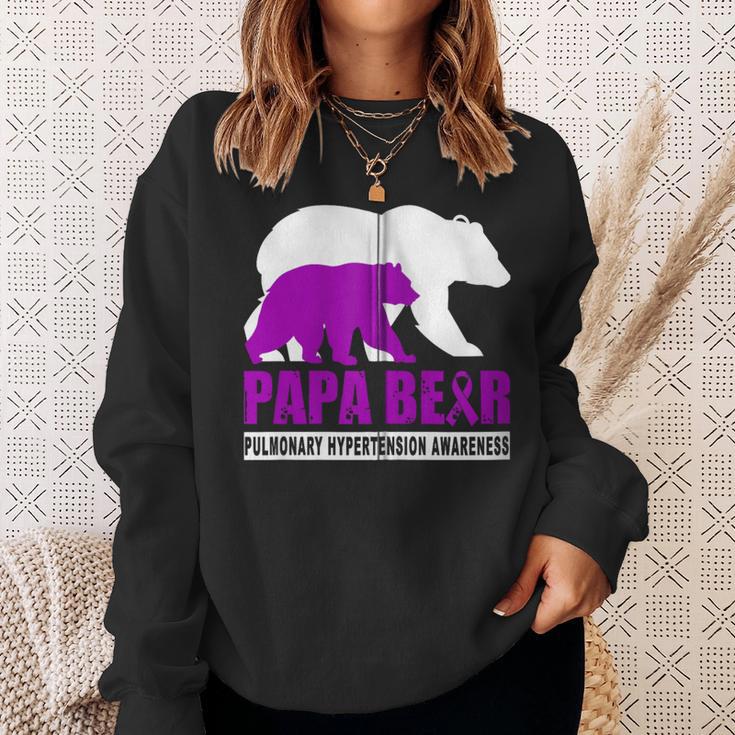 Lungenhochdruck Bewusstsein Papa Bär Unterstützungater Kapuzenjacke Sweatshirt Geschenke für Sie