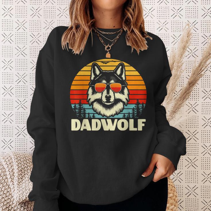 Lustige Geschenkeidee Papa Dadatertagater Wolf Dadwolf Sweatshirt Geschenke für Sie