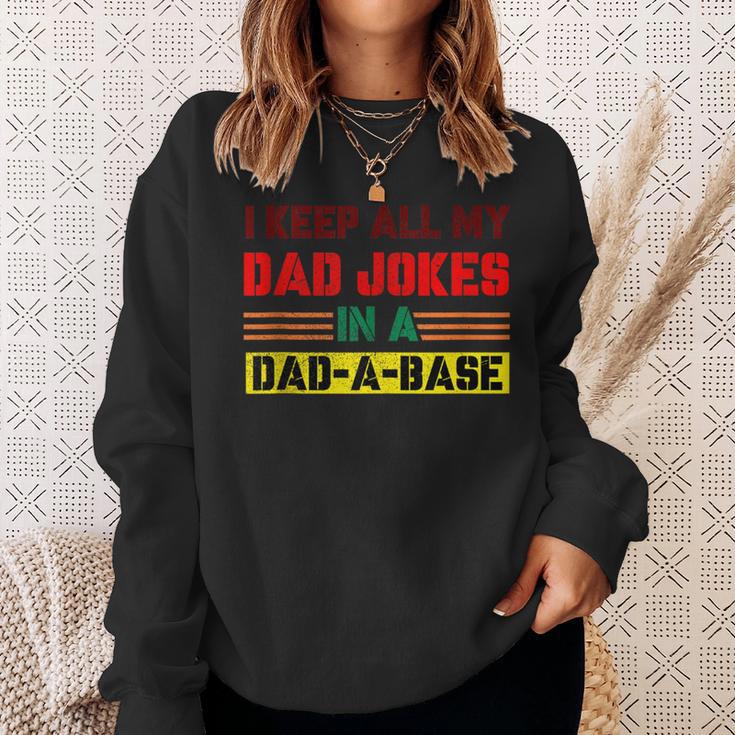 Lustige Papa-Witze In Dad-A-Base-Vintage Zumatertag Heilig Sweatshirt Geschenke für Sie