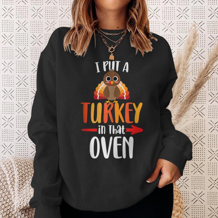 Lustige Türkei Papa Thanksgiving Schwangerschaft Ankündigung Sweatshirt Geschenke für Sie