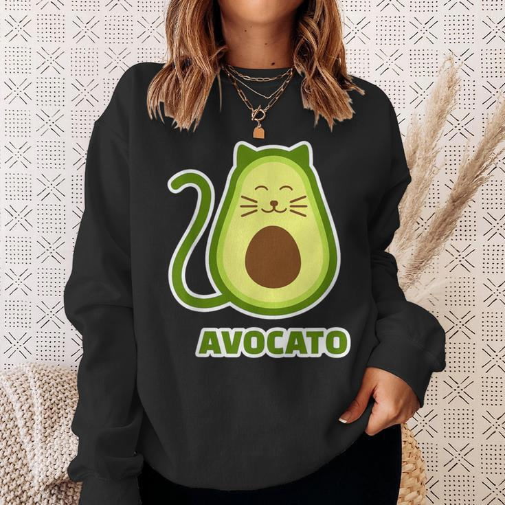 Lustiges Avocato-Katzen Sweatshirt, Geschenkidee für Katzenliebhaber Geschenke für Sie
