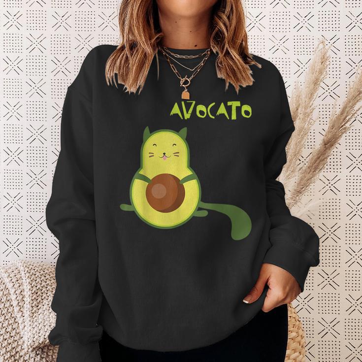 Lustiges Avocato-Katzen Sweatshirt, Wortspiel Design Geschenke für Sie