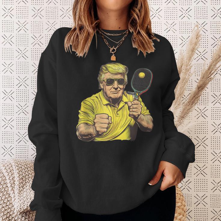 Lustiges Trump-Spiel Pickleballatertag Papa Weihnachten Sweatshirt Geschenke für Sie