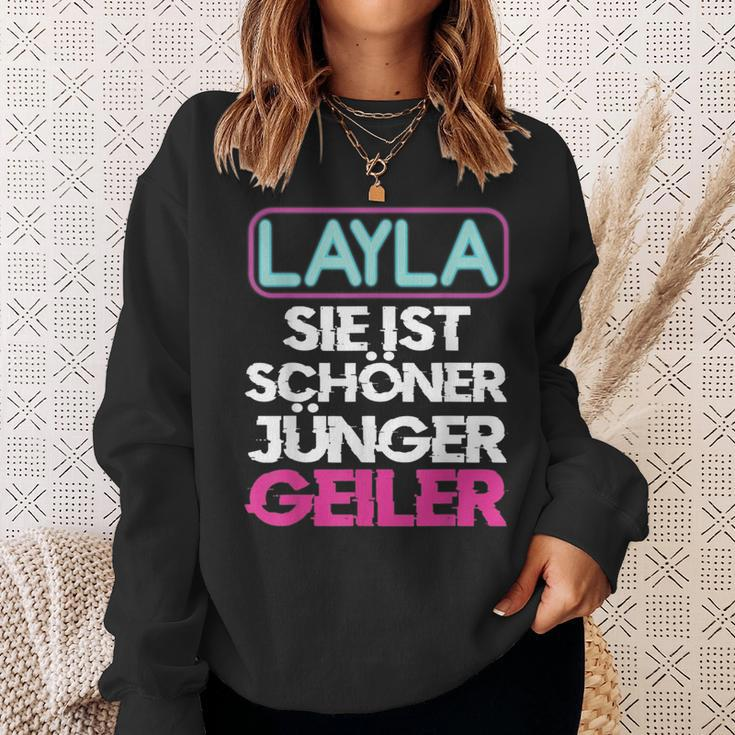 Malle Layla Sie Ist Schöner Jünger Geiler Layla Black S Sweatshirt Geschenke für Sie