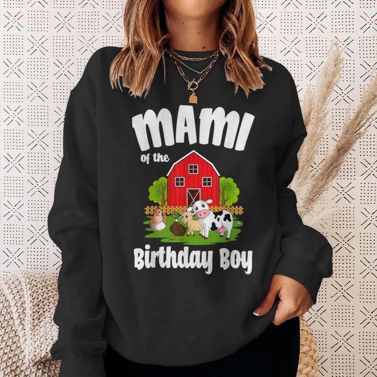 Mami Of The Birthday Boy Farm Animal Bday Party Celebration Sweatshirt Gifts for Her