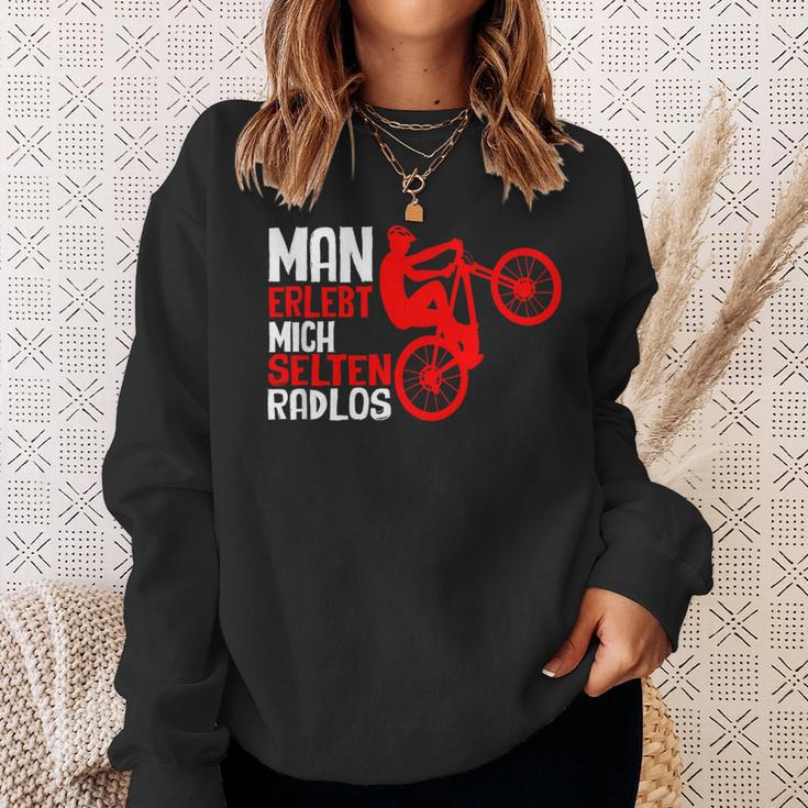 Man Erlebt Mich Selten Radlos Cycling Bicycle Cyclist Sweatshirt Geschenke für Sie