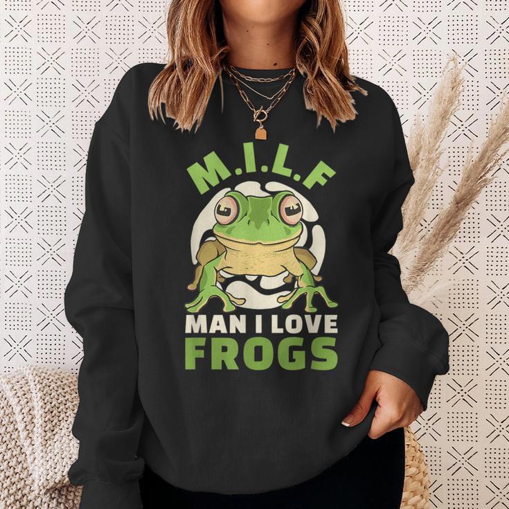 Man Ich Liebe Frogs MILF Frog Sweatshirt Geschenke für Sie