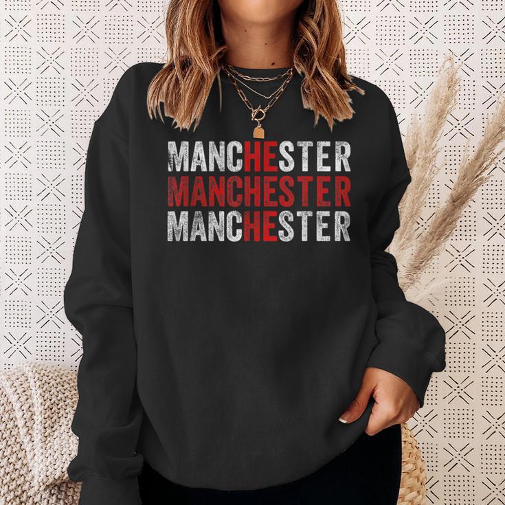 Manchester England Flag Uk Sweatshirt Geschenke für Sie