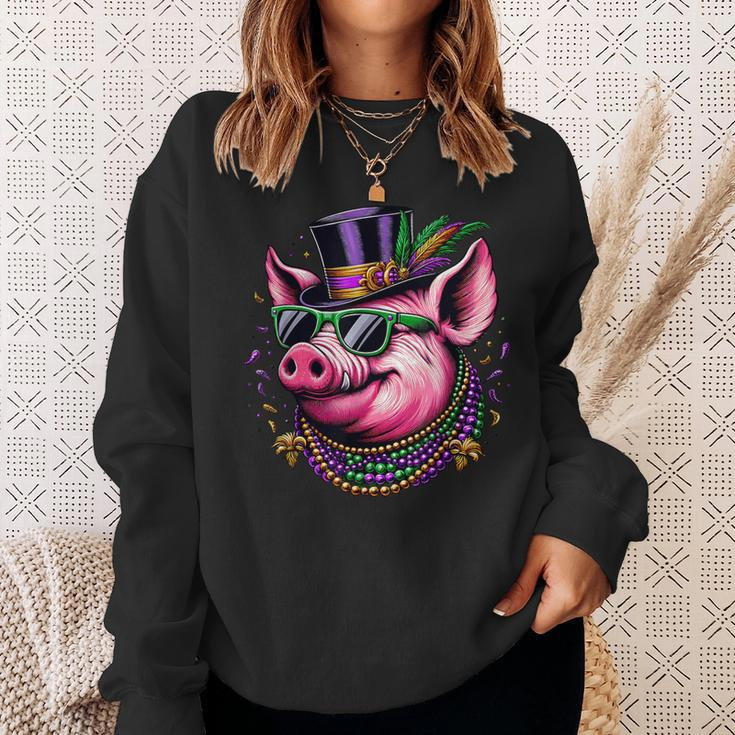 Mardi Gras Pig Sweatshirt Gifts for Her