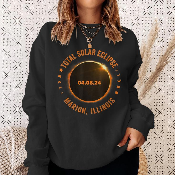 Marion Illinois State Total Solar Eclipse 2024 Sweatshirt Gifts for Her