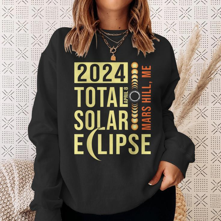 Mars Hill Maine Total Solar Eclipse April 8 2024 Sweatshirt Gifts for Her