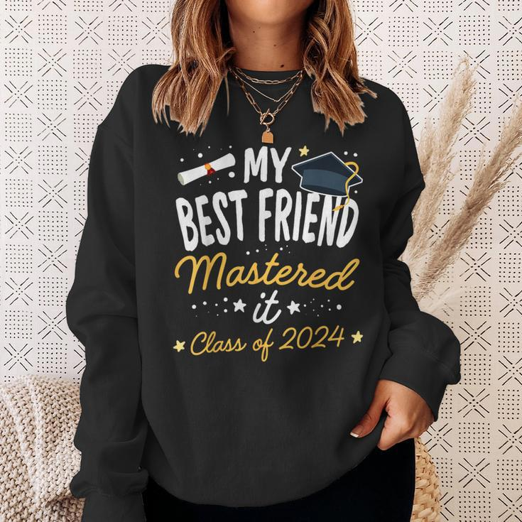 Masters Graduation My Best Friend Mastered It Class Of 2024 Sweatshirt Gifts for Her