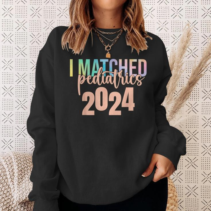 I Matched Pediatrics 2024 Medicine Match Day Tie Dye Sweatshirt Gifts for Her