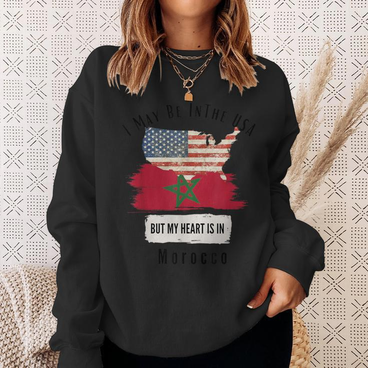 I May Be In The Usa But My Heart Is In Morocco Sweatshirt Gifts for Her