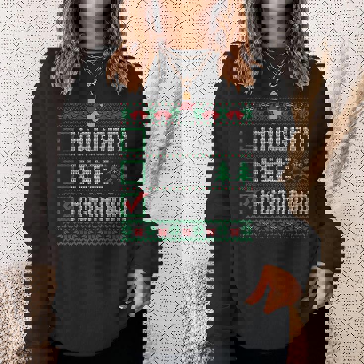 Mcnamara Family Name Naughty Nice Mcnamara Christmas List Sweatshirt Gifts for Her