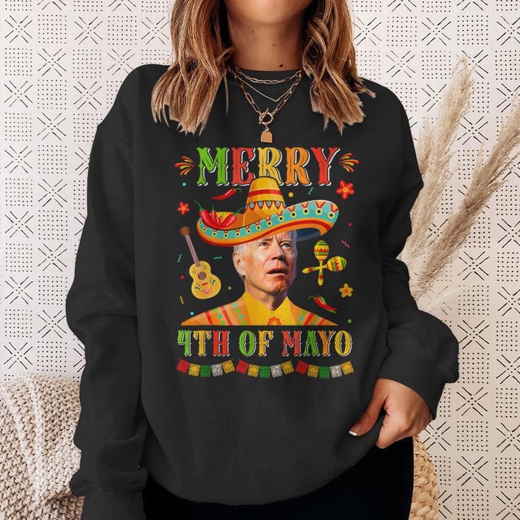 Merry 4Th Of Mayo Sombrero Joe Biden Cinco De Mayo Mexican Sweatshirt Gifts for Her