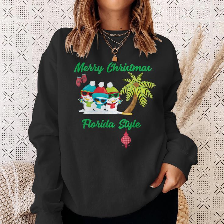 Merry Christmas Florida StyleSnowman Summer Sweatshirt Gifts for Her