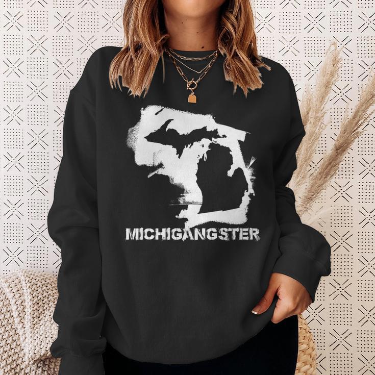 Michigangster Michigan Sweatshirt Gifts for Her