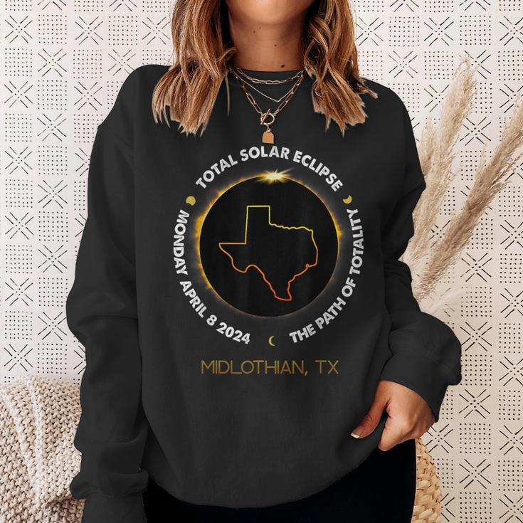 Midlothian Texas Total Solareclipse 2024 Sweatshirt Gifts for Her
