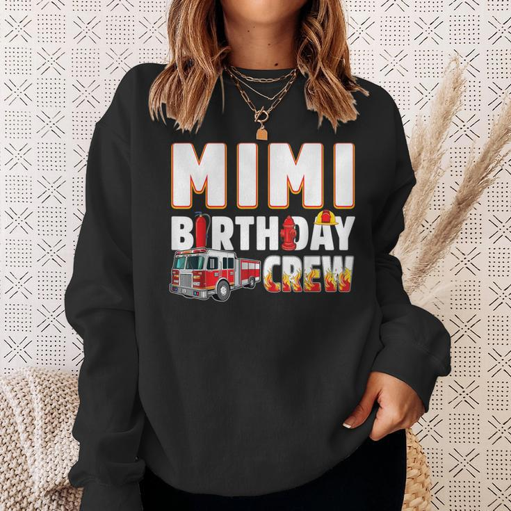 Mimi Birthday Crew Fire Truck Firefighter Sweatshirt Gifts for Her