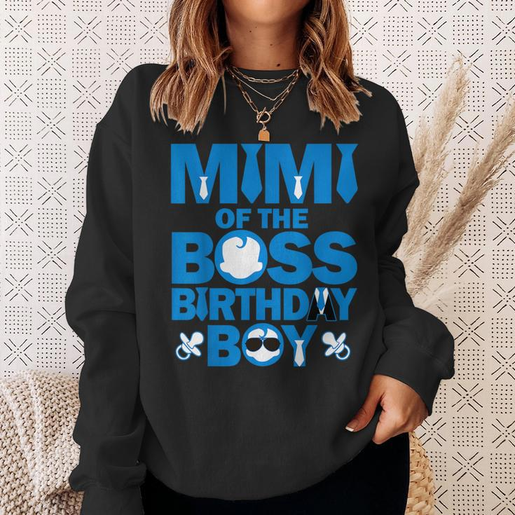 Mimi Of The Boss Birthday Boy Baby Family Party Decor Sweatshirt Gifts for Her