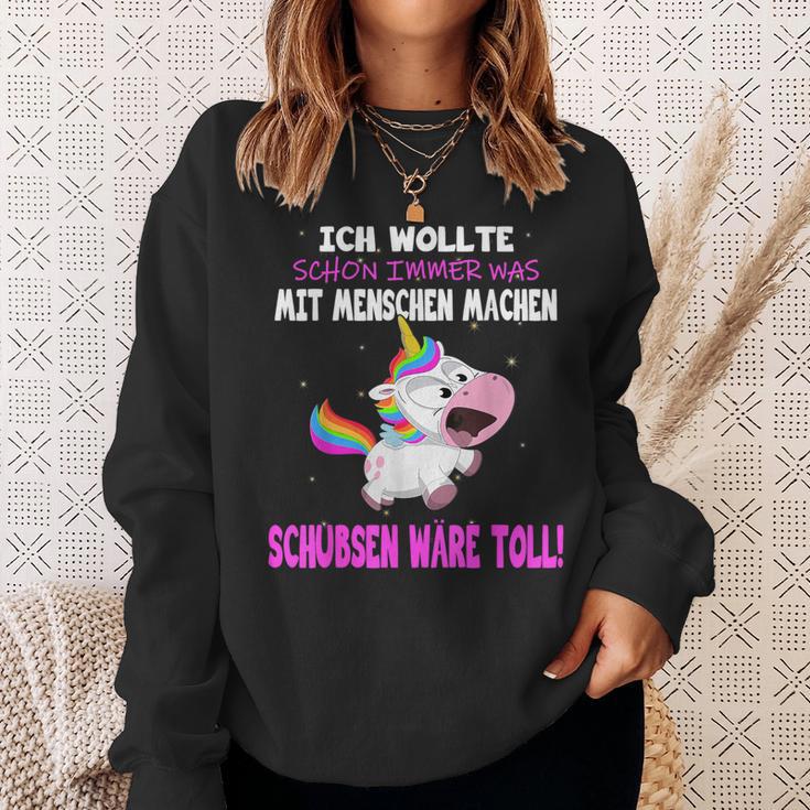 Was Mit Menschen Machen Unicorn Saying Sweatshirt Geschenke für Sie