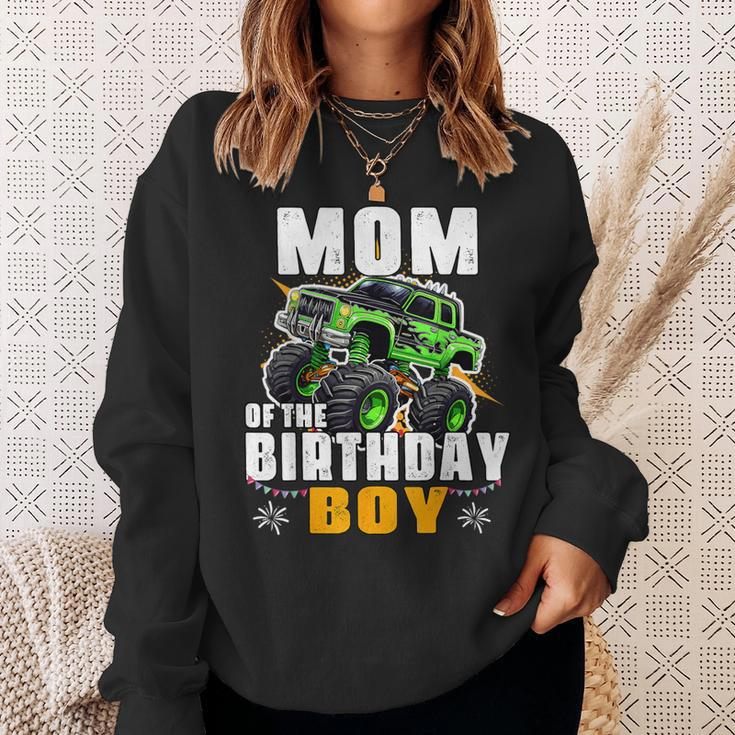 Mom Of The Birthday Boy Monster Truck Birthday Family Sweatshirt Gifts for Her