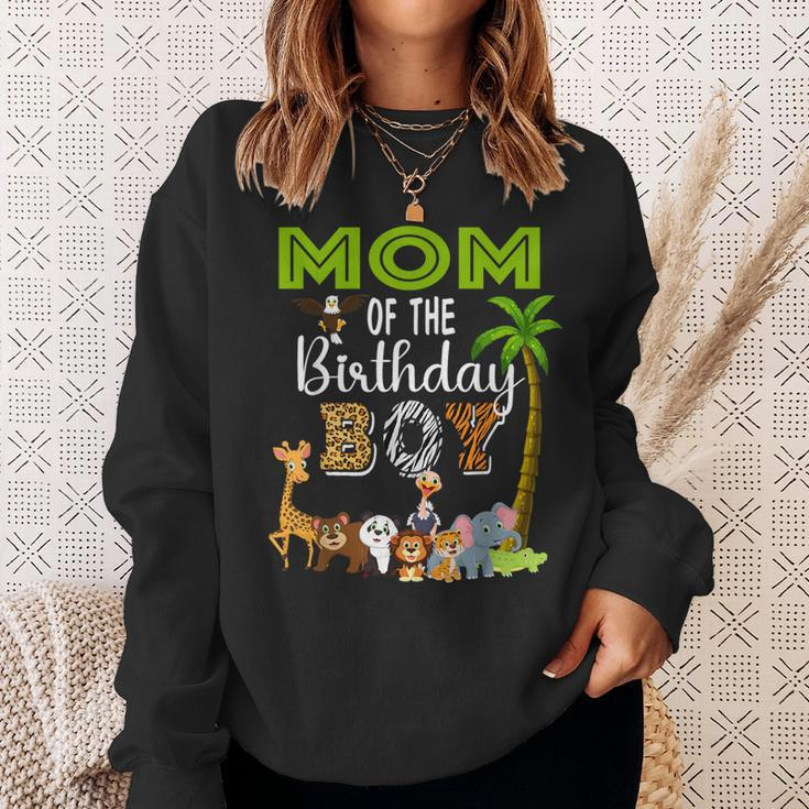 Mom Of The Birthday Boy Wild Zoo Theme Safari Party Sweatshirt Gifts for Her