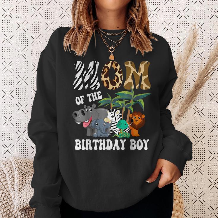 Mom Of The Birthday Boy Zoo Bday Safari Celebration Sweatshirt Gifts for Her