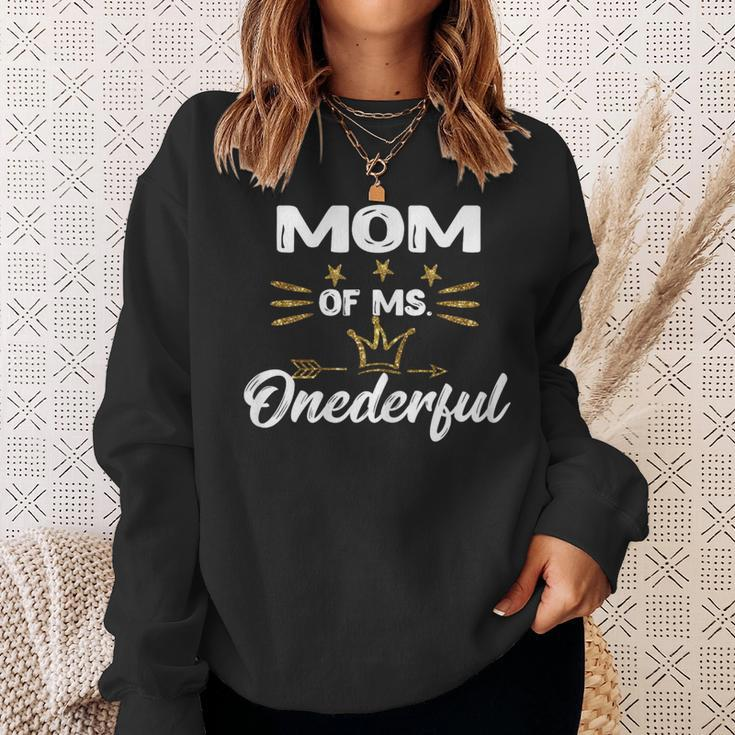 Mom Of MsOnederful Wonderful Fun 1St Birthday Girl Sweatshirt Gifts for Her