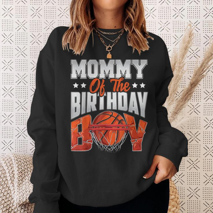 Mommy Basketball Birthday Boy Family Baller B-Day Party Sweatshirt Gifts for Her