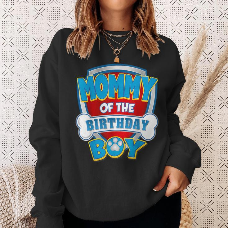 Mommy Of The Birthday Boy Dog Paw Family Matching Sweatshirt Gifts for Her