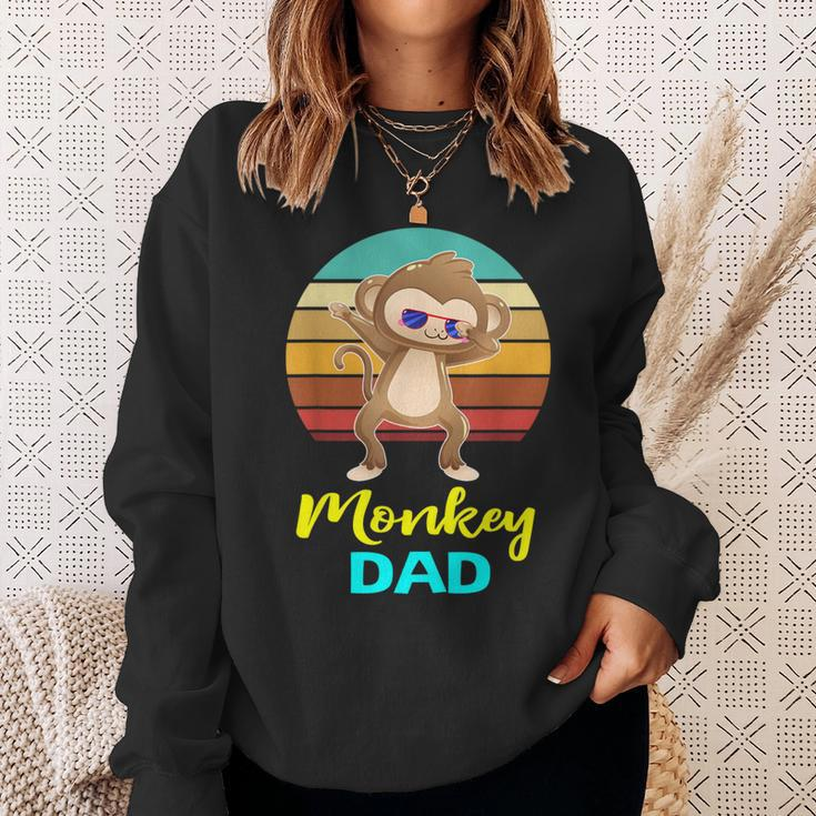 Monkey Dad Lovers Daddy Fathers Sweatshirt Gifts for Her