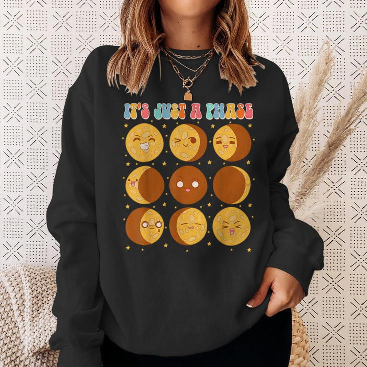 Moon Phase Science Lover Astronomy Lover It's Just A Phase Sweatshirt Gifts for Her