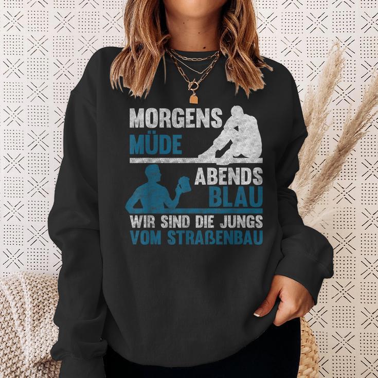 Morgen Müde Abends Blau - Jungen vom Straßenbau Sweatshirt, Deutsch Geschenke für Sie