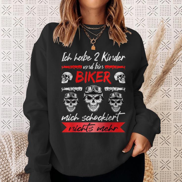 Motorcycle Rider Ich Habe 2 Kinder And Bin Biker Motorcycle Sweatshirt Geschenke für Sie