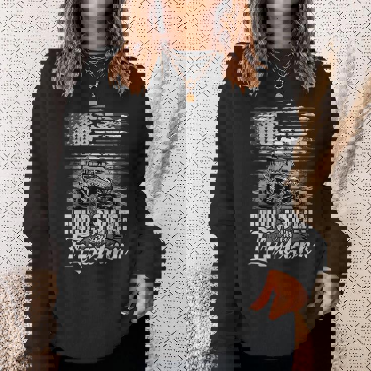 Mud Sweat And Freedom Patriotic American Offroad Sxs Utv Sweatshirt Gifts for Her